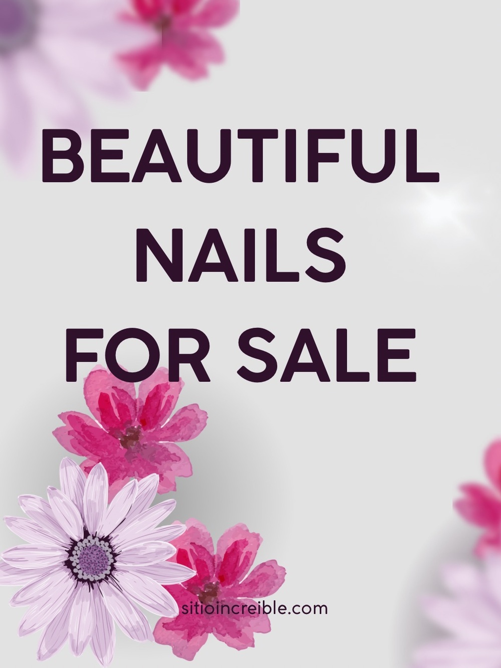 Pink Floral Nails Women NWT